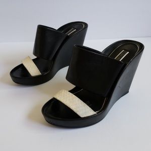 Rachel Zoe leather strap wedge